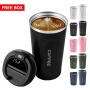 LED Lid Temperature 380ml 510ml Metal Double Walled Insulated Coffee Smart Mug Custom Cups With Personalise logo