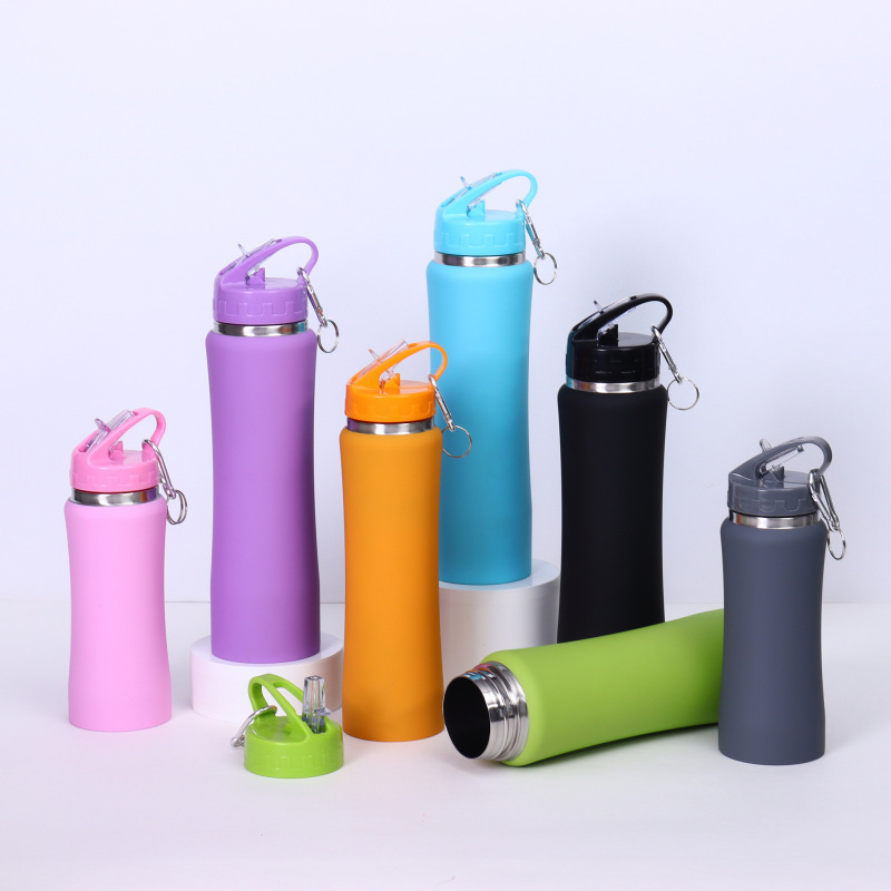 Hot Sell Double Wall Wide Mouth Stainless Steel Insulated Outdoor Water Drinking Bottle Thermal Flask With Handle