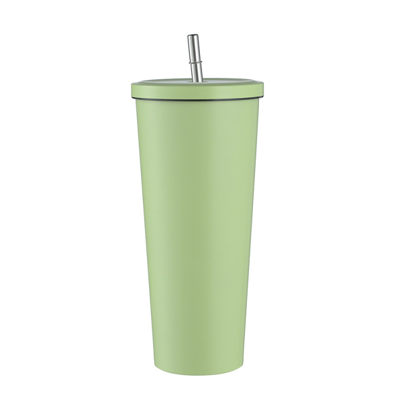 Custom Logo Stainless Steel Double Wall Vacuum Insulated Travel Tumbler Coffee Mug with Lid and Straw for On-The-Go Use