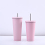 Custom Logo Stainless Steel Double Wall Vacuum Insulated Travel Tumbler Coffee Mug with Lid and Straw for On-The-Go Use