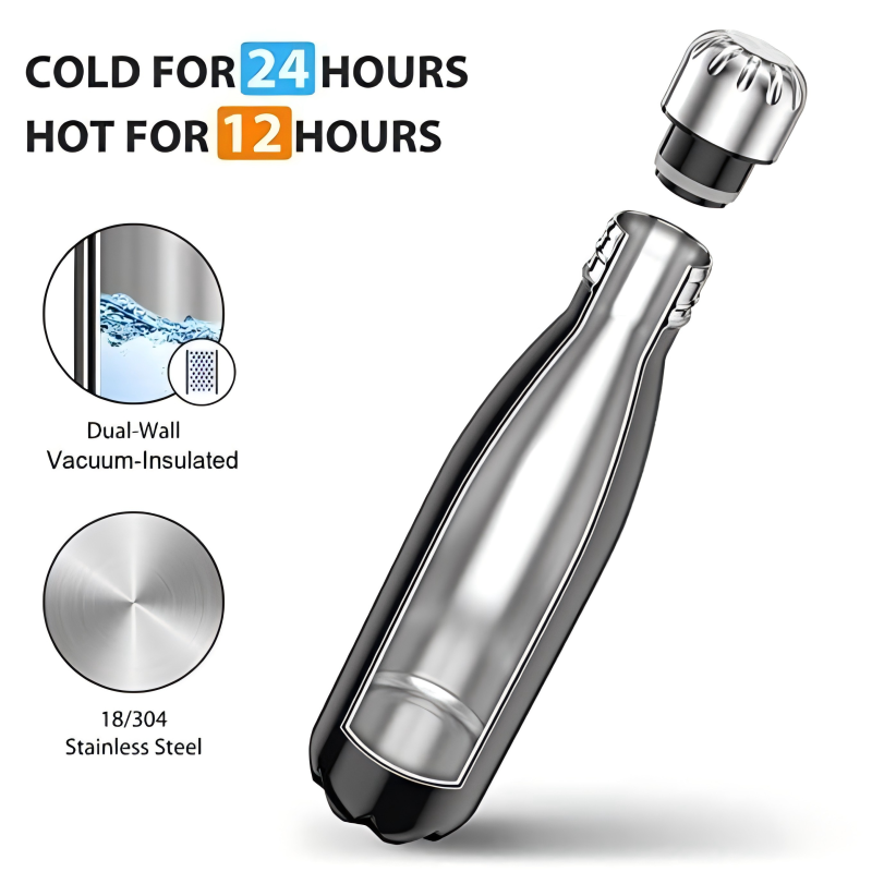 Wholesale 750ml Double Wall 304 Stainless Steel Insulated Water Bottle BPA-Free Premium Vacuum Flask Custom Logo for Boiling