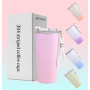 Fashionable 550ml Stainless Steel Tumbler Striped Rope Handles Portable Office Coffee Thermos Mug for Women Gift for Water