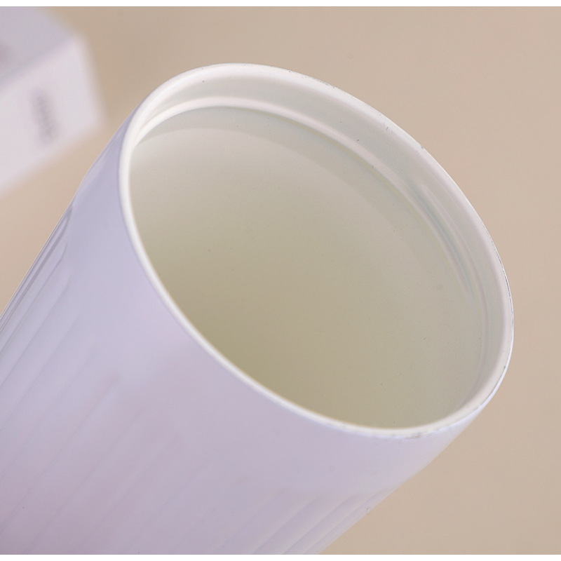Fashionable 550ml Stainless Steel Tumbler Striped Rope Handles Portable Office Coffee Thermos Mug for Women Gift for Water