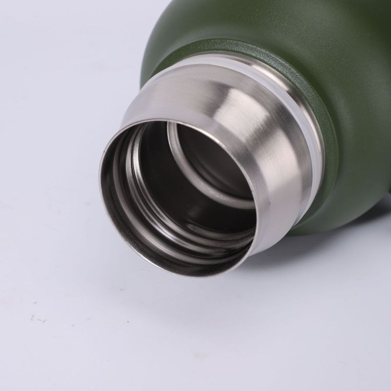 Large 1100ml Capacity Macaron Handle Stainless Steel Eco-Friendly Foldable Vacuum Tumbler 6-12 Hours Thermal Insulation Sports