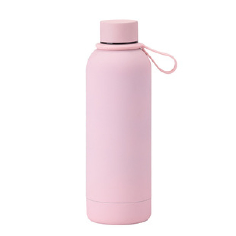 Custom Logo Stainless Steel Tumbler with Soft Rubber Paint Small Mouth Design Silicone Stripe Sport Thermal Mug