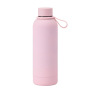 Custom Logo Stainless Steel Tumbler with Soft Rubber Paint Small Mouth Design Silicone Stripe Sport Thermal Mug