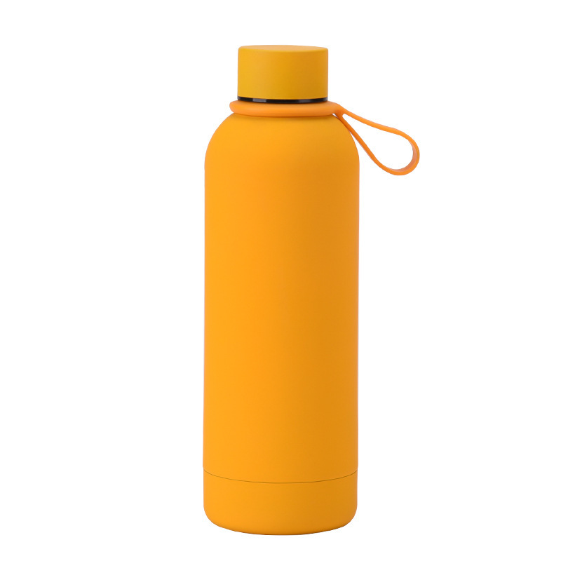 Custom Logo Stainless Steel Tumbler with Soft Rubber Paint Small Mouth Design Silicone Stripe Sport Thermal Mug