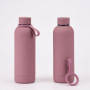 Custom Logo Stainless Steel Tumbler with Soft Rubber Paint Small Mouth Design Silicone Stripe Sport Thermal Mug