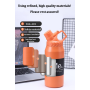 750ml Large Capacity Stainless Steel Vacuum Cup Portable Handle Sports Water Bottle for Gym Camping Direct Drinking Applicable
