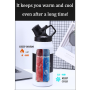 750ml Large Capacity Stainless Steel Vacuum Cup Portable Handle Sports Water Bottle for Gym Camping Direct Drinking Applicable