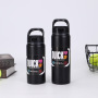 Custom Printed 550ml 750ml Leak Proof Sports Vacuum Flask 304 Insulated Stainless Steel Water Bottle with Straw
