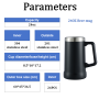 Custom 2024 24oz 304 Stainless Steel Large Capacity Double Wall Insulated Brazilian Beer Mug 700ml Tumbler with Handle