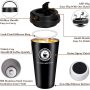 Factory Price Wholesale 500ml Double Wall Vacuum 304 Stainless Steel Coffee Cup Outdoor Water Bottle With Lid