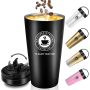 Factory Price Wholesale 500ml Double Wall Vacuum 304 Stainless Steel Coffee Cup Outdoor Water Bottle With Lid