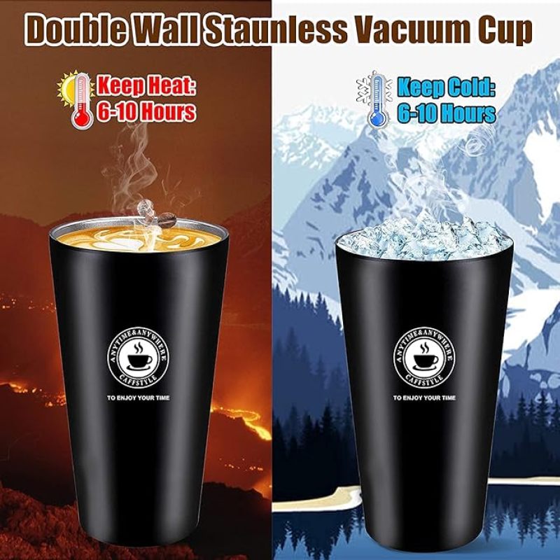 Factory Price Wholesale 500ml Double Wall Vacuum 304 Stainless Steel Coffee Cup Outdoor Water Bottle With Lid