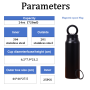 24oz Large Capacity Stainless Steel Insulated Space Mug Water Bottle with Magnetic Phone Mount for Boiling Water