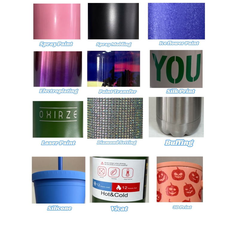 House of Quirk 40oz Stainless Steel Tumbler with Comfortable Handle and 2 Straw Flip Lid Large Water Bottle for Gifts