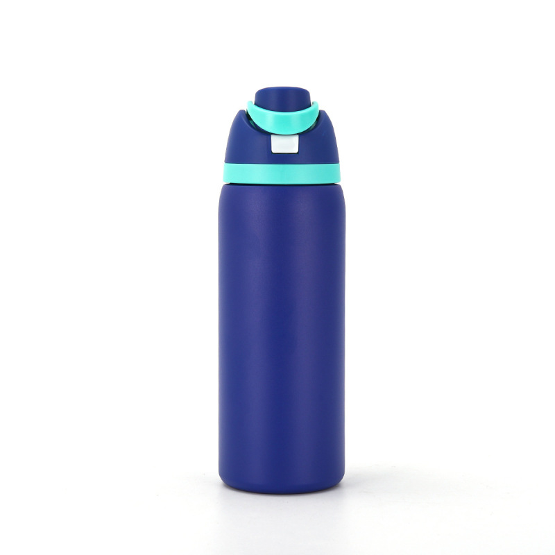 American Style 32oz Double Wall Stainless Steel Water Bottle with BPA-Free Straw for Business Gifts Sports Travel Fruit Drinking
