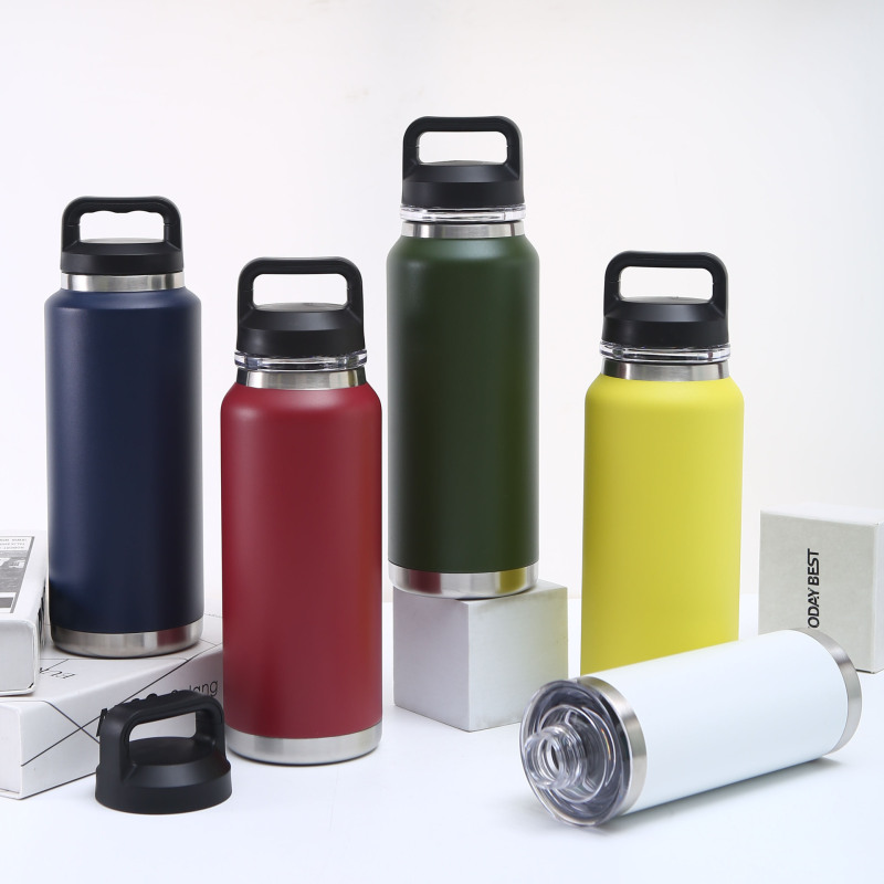 Hot Sale 18/26/36oz Thermal Cooler Tumbler Vacuum Flask Insulated Stainless Steel Water Bottle Lid for Camping for Boiling Water