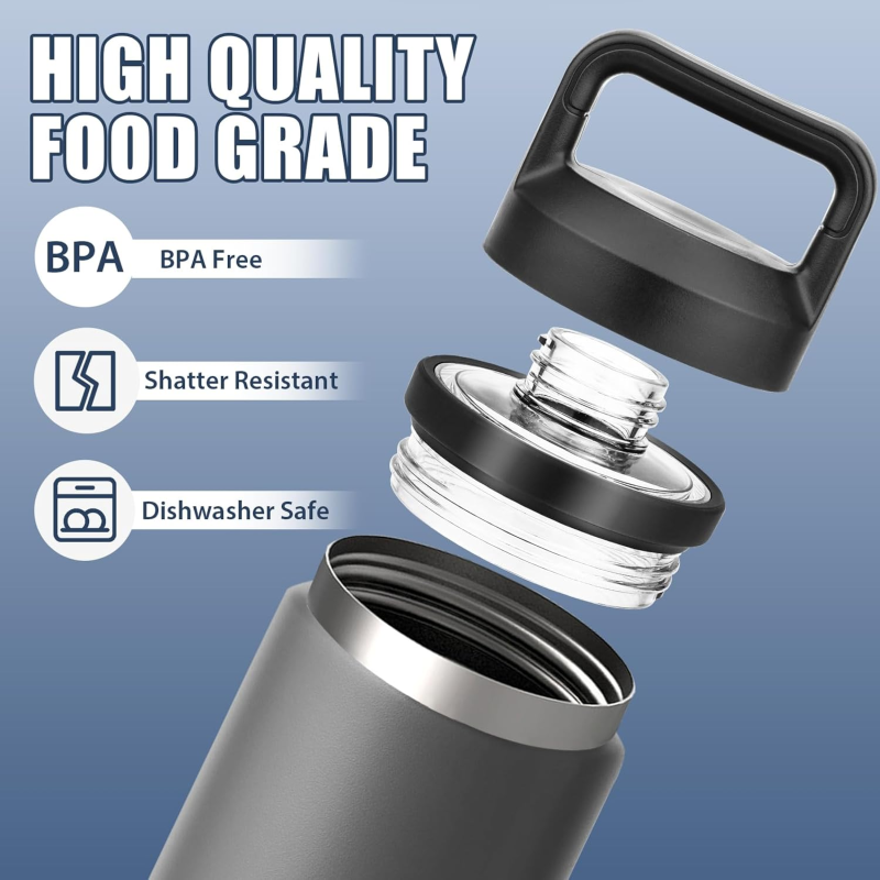 Hot Sale 18/26/36oz Thermal Cooler Tumbler Vacuum Flask Insulated Stainless Steel Water Bottle Lid for Camping for Boiling Water