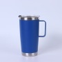 20oz 30oz Double Wall Vacuum Insulated Travel Mug Tumbler Stainless Steel Cup with Handle and Straw for Camping