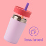 New Vacuum Cup Kids Insulation Stainless Steel Tumbler with Spill Resistant Lid and Flexible Straw Custom Kids Water Bottle