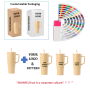 Custom 40oz Stainless Steel Insulated Travel Tumbler Large Capacity Double Wall Vacuum Thermal Cup Handle Lid Straw Made Metal