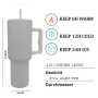 40oz Insulated Stainless Steel Tumbler with Handle and Straw Lid Reusable Travel Mug Thermal Metal Water Bottle New Design