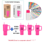 40oz Insulated Stainless Steel Tumbler with Handle and Straw Lid Reusable Travel Mug Thermal Metal Water Bottle New Design