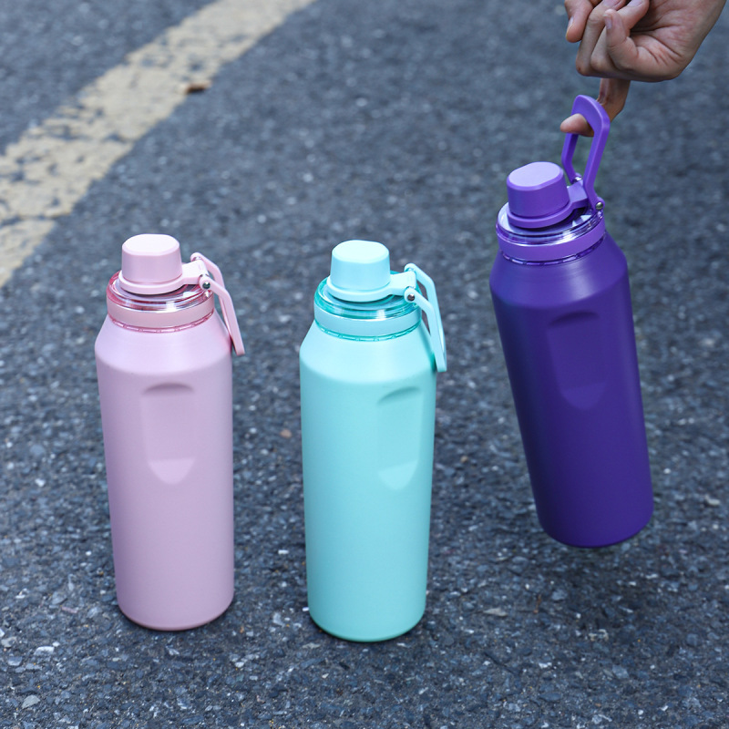 Large Capacity Double-Layer Stainless Steel Vacuum Thermos Cup 350ml/650ml/800ml Sports Water Bottle 6-12 Hours Thermal