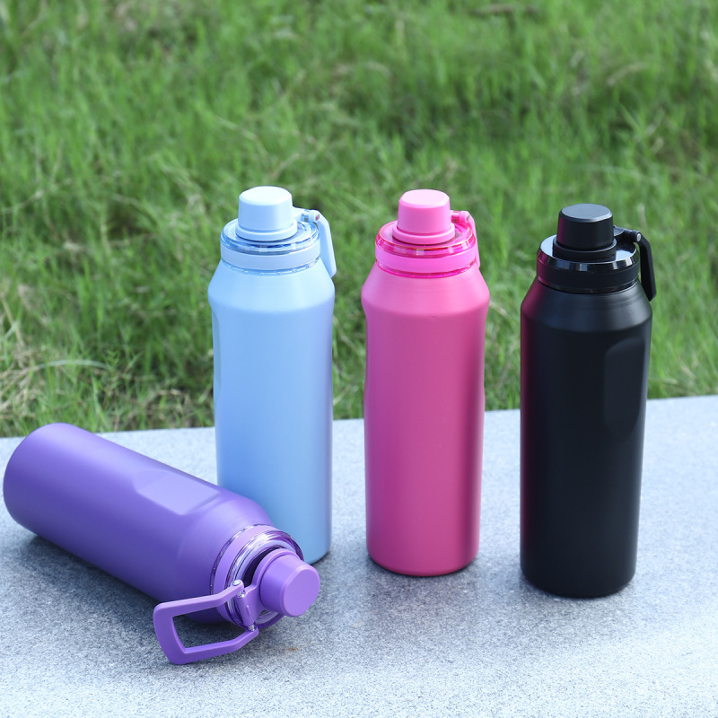 Large Capacity Double-Layer Stainless Steel Vacuum Thermos Cup 350ml/650ml/800ml Sports Water Bottle 6-12 Hours Thermal