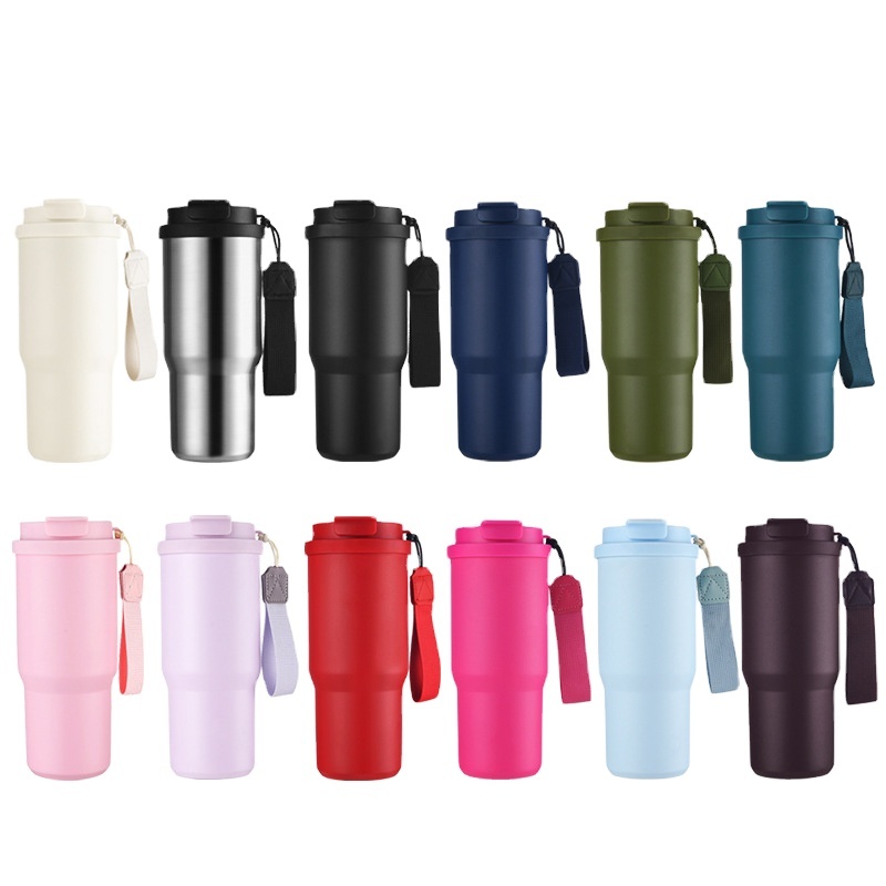 25 oz OEM Custom Logo Insulated Vacuum Stainless Steel Tumbler with 2-in-1 Cup Lid Tea Compartment for Camping-Factory Wholesale