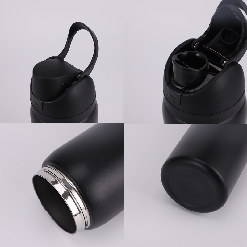 Original Factory Wholesale OWA 16oz 19oz 24oz Double Walled Stainless Steel Metal Water Bottle Cup With Flip Lid & Handle