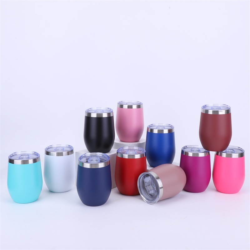 High Quality 12oz Double Wall Vacuum Stainless Steel Tumbler with Lid and Straw Custom Logo Sublimation Blank Powder for Mugs