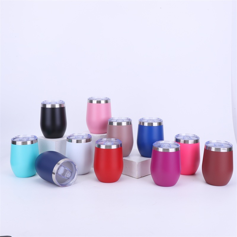 High Quality 12oz Double Wall Vacuum Stainless Steel Tumbler with Lid and Straw Custom Logo Sublimation Blank Powder for Mugs