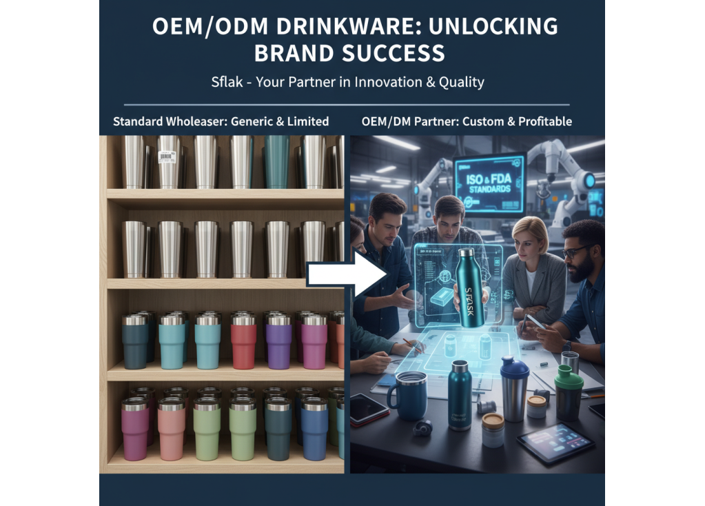 What are the advantages of working with an OEM/ODM drinkware supplier versus a standard wholesaler?