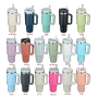 40 oz Insulated Eco-Friendly Metal Tumbler for Straw Lid Leakproof Portable Travel Mug for Hot Cold Drinks for Business Gifts Co