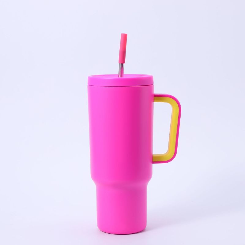 40oz Large Capacity Vehicle-mounted Sports Tumbler Thermos Double-layer Insulation Vacuum Flask 304 Stainless Steel Water Bottle