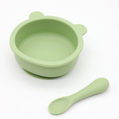 BPA Free Silicone Suction Bowl & Feeding Set for Baby