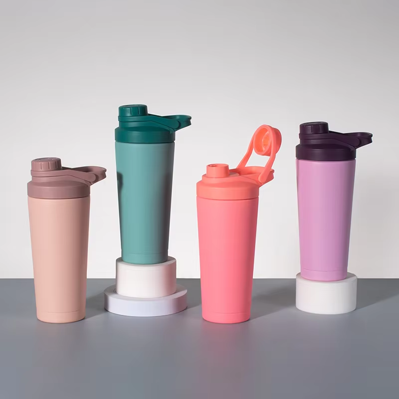 304 Stainless Steel Insulated Protein Shaker Cup with Tea Insufer