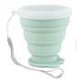 Mini Foldable Silicone Water Bottle 200ml with Lid & Rope