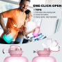 64oz BPA-Free Straw Water Bottle with Time Marker