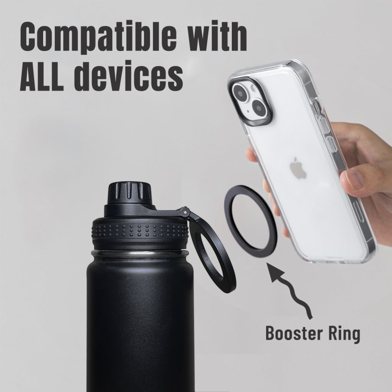 Custom 32oz Insulated Stainless Water Bottle with Magnetic Phone Holder