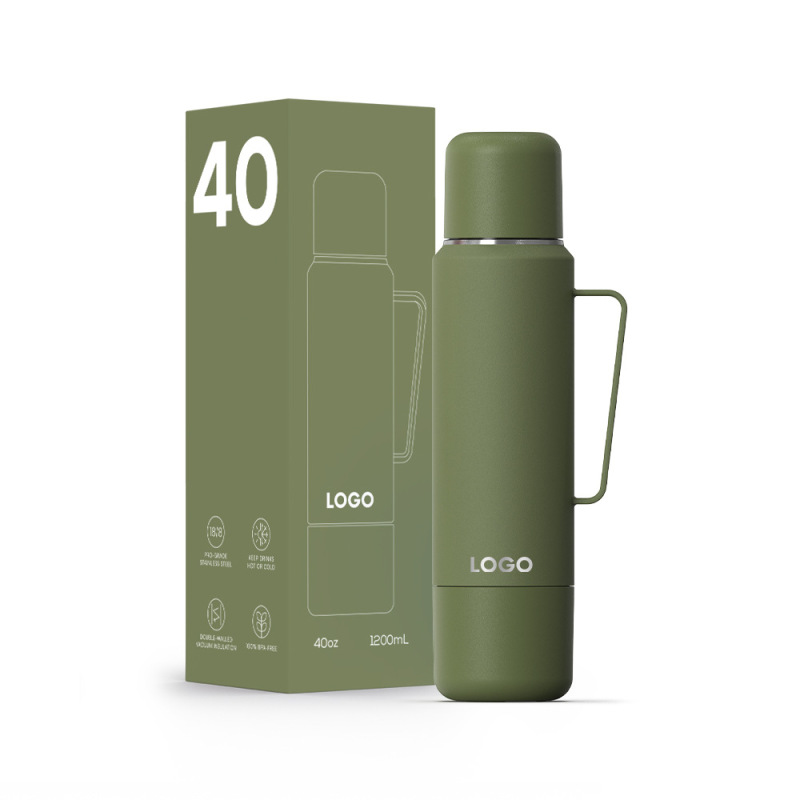 Camping 40oz Insulated Stainless Steel Bottle Jug with Cup