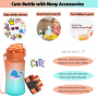 350ml BPA-Free Kids Sports Water Bottle with 2-in-1 Lid