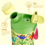 Custom Dinosaur 12oz Vacuum Insulated Kids Bottle 2-in-1 Lid
