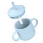Leak-Proof 210ml Silicone Sippy Cup with Straw, BPA Free