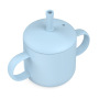 Leak-Proof 210ml Silicone Sippy Cup with Straw, BPA Free