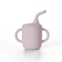 180ml Food Grade Baby Infants Kids Spill Proof Baby Cup Silicone Sippy Cups With Straw