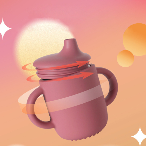 180ml Food Grade Baby Infants Kids Spill Proof Baby Cup Silicone Sippy Cups With Straw